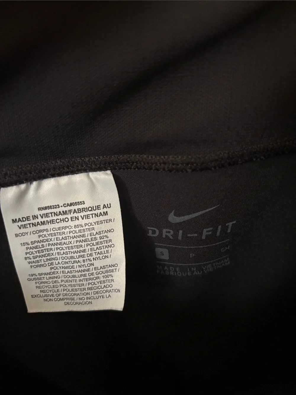 Nike Black Leggings with White Swoosh